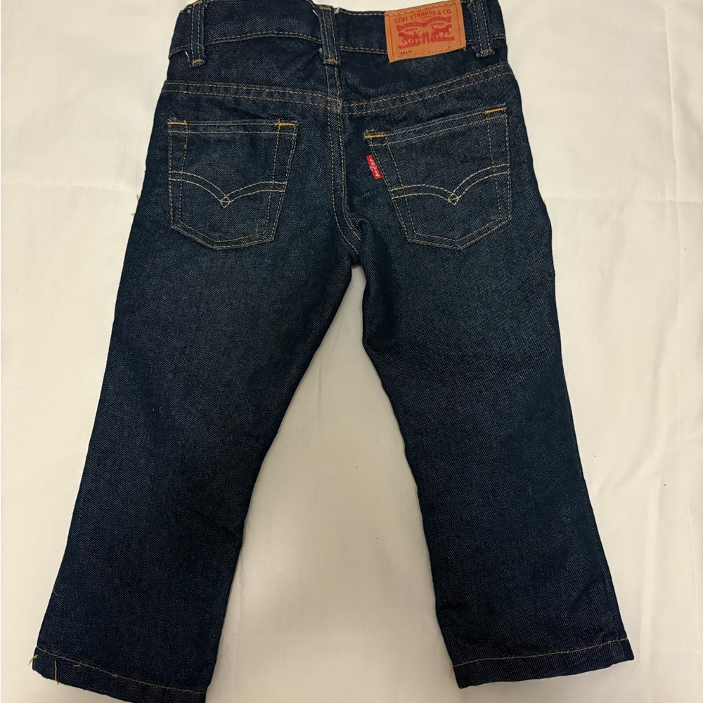 Levi's Dark Blue Straight Kid’s Jeans - Picture 4 of 6